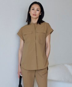 ICB 【接触冷感・UVカット・撥水・洗える】 プルーフ4WAYタフタ ブラウス