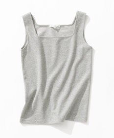 23区 S シャイニーリブ スクエアネック タンクトップ