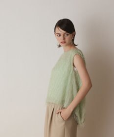 GRACE CONTINENTAL フリンジギャザートップ