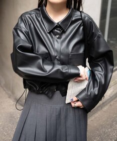 WEGO Fレザードロストショートシャツ