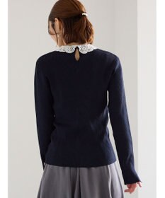 Te chichi ケミカルレースカラーリブニット