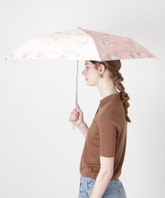 MOONBAT 【一級遮光/軽量】PAUL & JOE 晴雨兼用 日傘 折りたたみ傘 総柄クリザンテーム 遮熱 UV