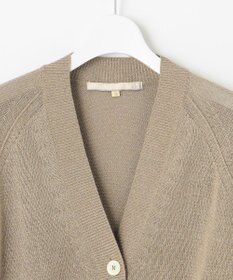 自由区 L 【洗える】ペーパーブレンド カーディガン