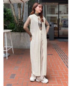 Green Parks 前後２Ｗａｙ　透かし柄ニットワンピース