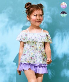 ANY KIDS 花柄×ドット柄 セパレート 水着