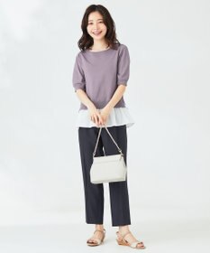 ANY SIS 【洗える】シャツテール ニットＴシャツ