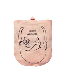 ROOTOTE 2673【ミニサイズ エコバッグ：ネコ柄】/ NA.ルーショッパーミニ.マルシェ-B