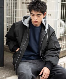 WEGO 【ユニセックス着用ITEM】パテッドフードMA－1