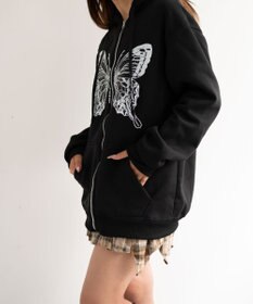 WEGO バタフライBIGZIPパーカー