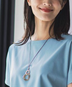 J.PRESS LADIES メタルコンビマーブル ネックレス