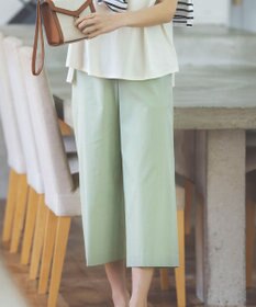 J.PRESS LADIES 【シワになりにくい】コットンフィッティーシャーク ワイドパンツ