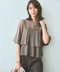 ANY SIS 【洗える】フリルシアー ニット