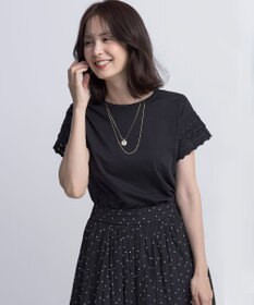 組曲 レーススリーブシルケット カットソー