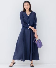 23区 【洗える】LIBECO フレア ロングスカート