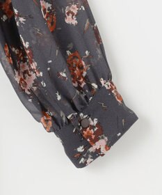 自由区 【洗える】オータムダリアプリント ワンピース