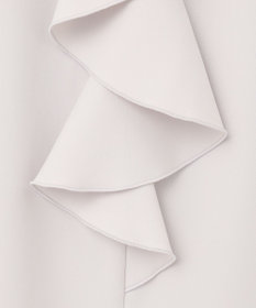 ICB 【洗える】シャイニースムース ドレープフリルカットソー