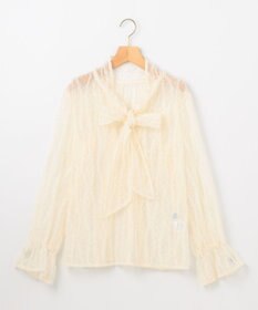 組曲 【前後着用可】チュールフリル ブラウス