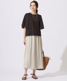 自由区 L 【カタログ掲載・洗える】エンブロイダリーコンビジャージ カットソー