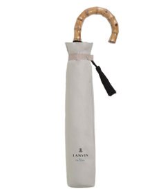 MOONBAT 【WEB限定】LANVIN en Bleu 晴雨兼用 折りたたみ傘 長傘(2WAY) プレーン×ロゴ刺繍 一級遮光 遮熱 UV