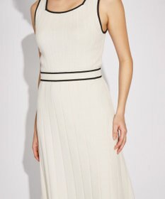 GRACE CONTINENTAL メッシュヘムニットワンピース