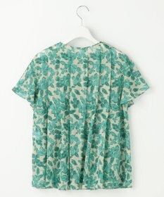 自由区 ハーバリウムフラワープリント ブラウス