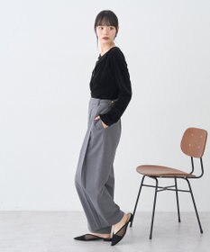 earth music&ecology シアーベロアドレープネックプルオーバー