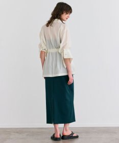 BEIGE， 【洗える】AMARYLLIS / ウエストベルトシアーサファリジャケット