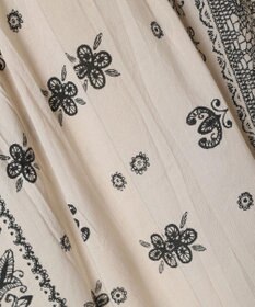 CRAFT STANDARD BOUTIQUE インド綿パネル柄ウエスト切り替えボリュームワンピース