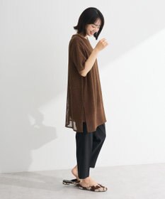 Green Parks 半袖メッシュドッキングチュニック