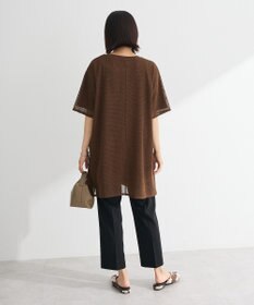 Green Parks 半袖メッシュドッキングチュニック