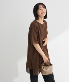 Green Parks 半袖メッシュドッキングチュニック