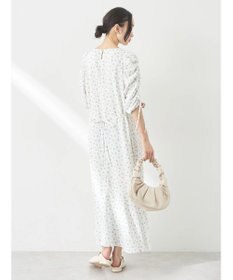 earth music&ecology 袖ドロストフラワーワンピース