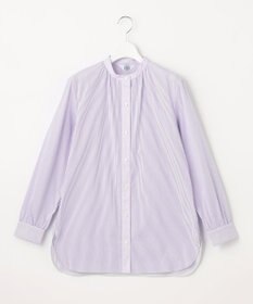 J.PRESS LADIES S 【洗える】 FAST コットンナイロン ストライプ バンドカラー ブラウス