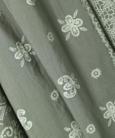 CRAFT STANDARD BOUTIQUE インド綿パネル柄ウエスト切り替えボリュームワンピース