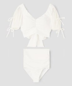 San-ai Resort（三愛水着楽園） 【San-ai Resort×PEACH JOHNコラボ】【ナイスバディ水着】パフスリーブワイヤービキニ　9M・11L　【San-ai Resort（サンアイリゾート）】