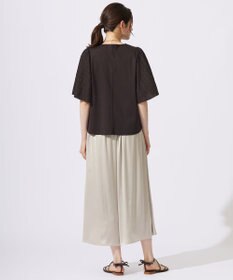 自由区 L 【カタログ掲載・洗える】エンブロイダリーコンビジャージ カットソー