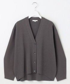 自由区 【洗える】ドライコットンハイゲージニット カーディガン