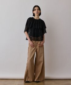 GRACE CONTINENTAL レースケープブラウス