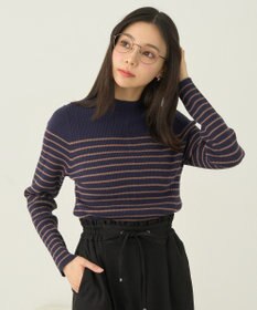 earth music&ecology やわらかタッチハイネックリブニットプルオーバー