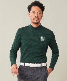 23区GOLF 冬の定番トップス【MEN】【吸湿発熱】グランサーモワッフル モックネックシャツ