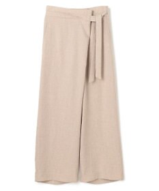 BEIGE， 【洗える】CAROLE / リネンライクラップワイドパンツ