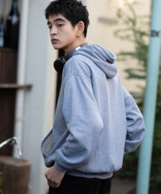 WEGO 【ユニセックス着用ITEM/裏起毛】カレッジロゴボアパーカー