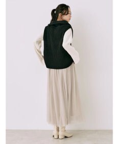 earth music&ecology ハーフジップニットベスト