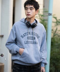 WEGO 【ユニセックス着用ITEM/裏起毛】カレッジロゴボアパーカー