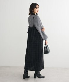 Green Parks フロントＺＩＰツイードキャミワンピース