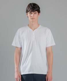 JOSEPH HOMME スビンソフトジャージー　ヘンリーネック半袖カットソー