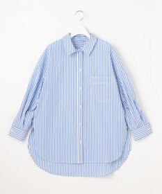 Feroux 【洗える】カラーストライプビッグ シャツ