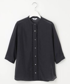 J.PRESS LADIES S 【WEB限定カラーあり・洗える】Sheer Vis リネン バンドカラー ブラウス