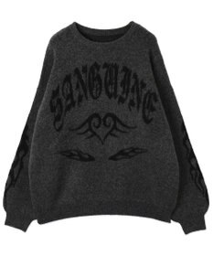 WEGO モチーフグラフィックフラッフィーニットプルオーバー