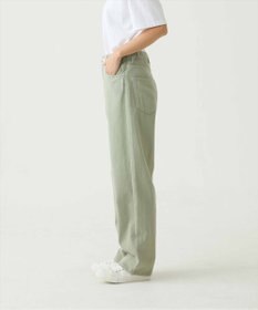 caqu color linen ankle boys アンクル丈ボーイフィットリネンデニム